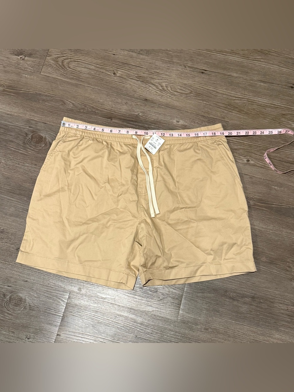 J. Crew Beige Cotton Blend Dock Shorts with Drawstring - Picture 3 of 7